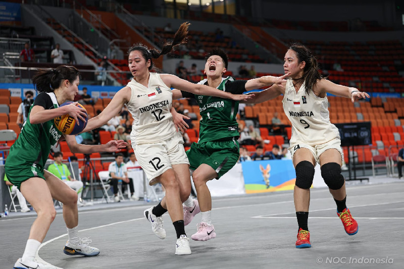 Gas ke-16 Besar! Timnas Basket 3x3 Putri Indonesia Tumbangkan Makau 17-12