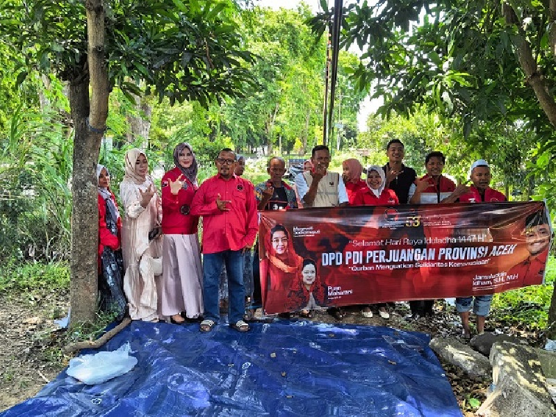 Solidaritas Tanpa Batas: PDI Perjuangan Aceh Sembelih Hewan Kurban untuk Masyarakat dan Simpatisan