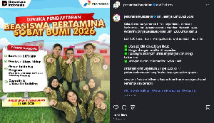 Beasiswa Pertamina Sobat Bumi 2026 Resmi Dibuka: Syarat, Cara Daftar, Deadline 31 Mei