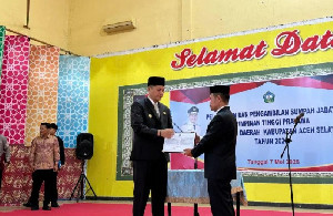 Bupati Aceh Selatan Lantik Diva Samudra Putra sebagai Sekda Definitif
