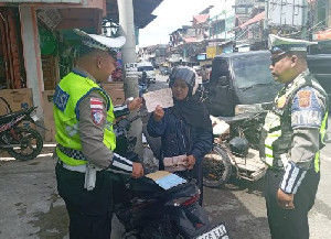 Satlantas Polres Aceh Barat Tindak Pengguna Knalpot Brong dan Pelanggar Lalu Lintas