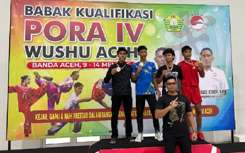 Empat Atlet Wushu Aceh Besar Lolos PORA XIV, Dua Raih Emas