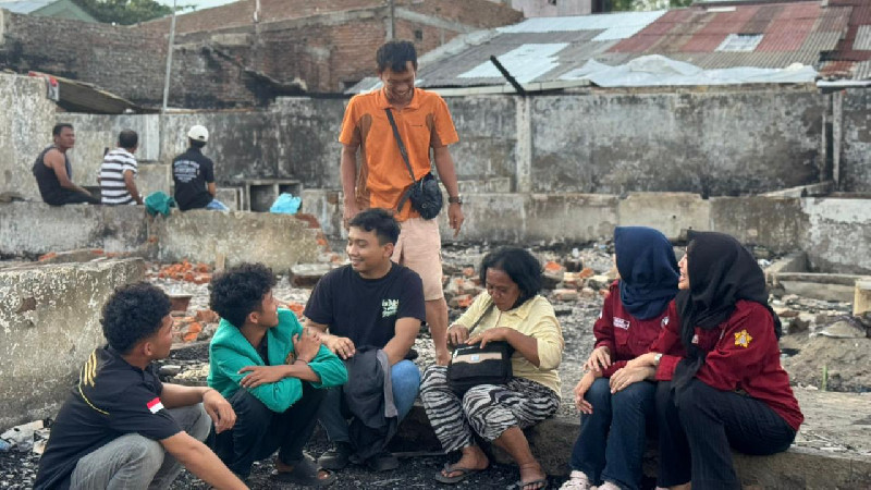 BEM FISIP USK Bersama Himpunan Mahasiswa Salurkan Bantuan untuk Korban Kebakaran Lhokseumawe