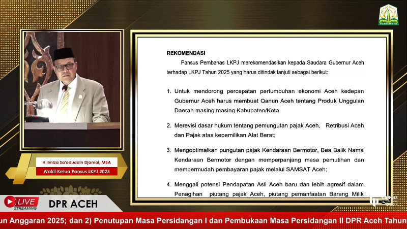 DPRA Rekomendasikan Pemerintah Aceh Bentuk Qanun Produk Unggulan Daerah
