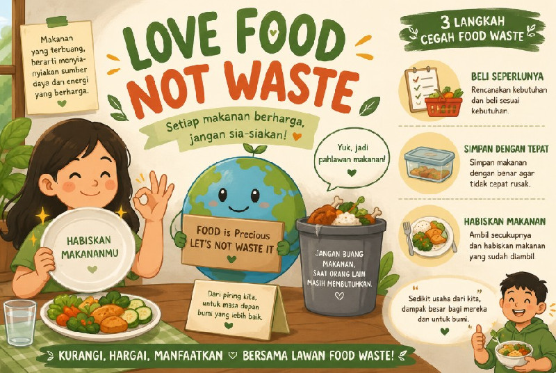 Indonesia Darurat Sampah Makanan, Pemerintah Dorong Gaya Hidup Anti Food Waste