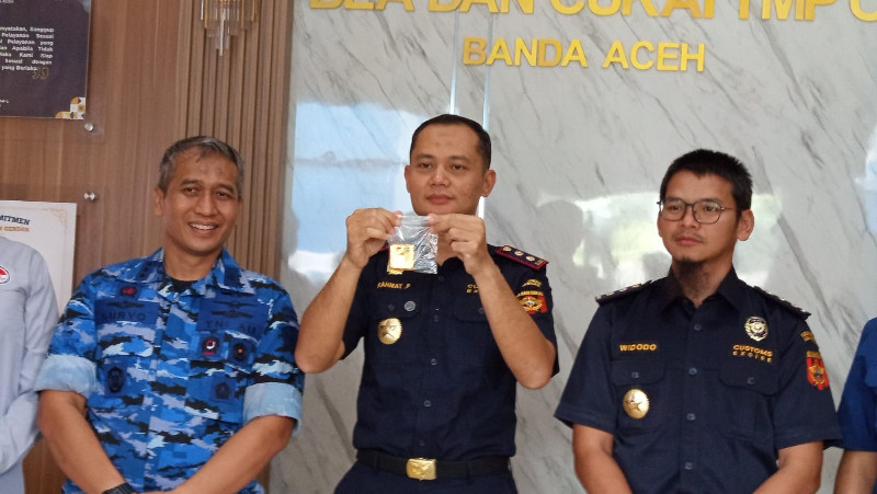 Emas Batangan Senilai Rp1,45 Miliar Gagal Diselundupkan dari Aceh ke Malaysia