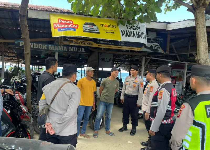 Polres Lhokseumawe Ajak Pengunjung dan Pengelola Jaga Ketertiban Wisata Ujong Blang