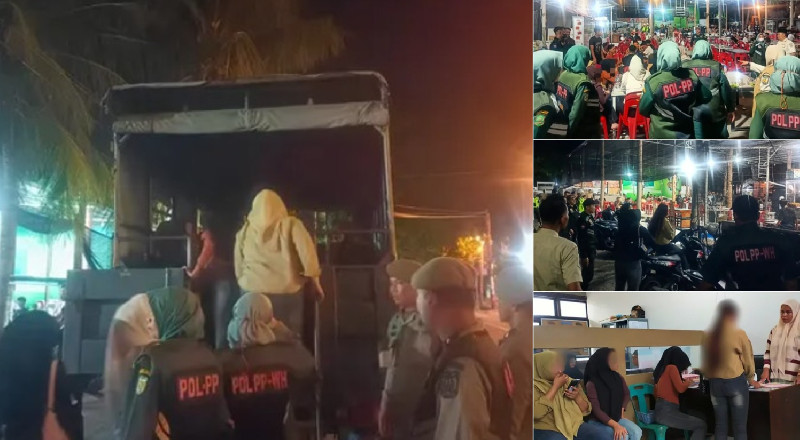 Langgar Aturan Jam Malam, 12 Wanita Diamankan Satpol PP-WH Banda Aceh