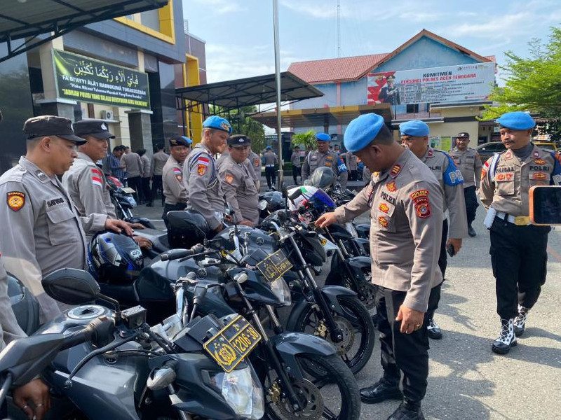 Perketat Pengawasan, Propam Polres Aceh Tenggara Cek Senpi dan Kendaraan Dinas