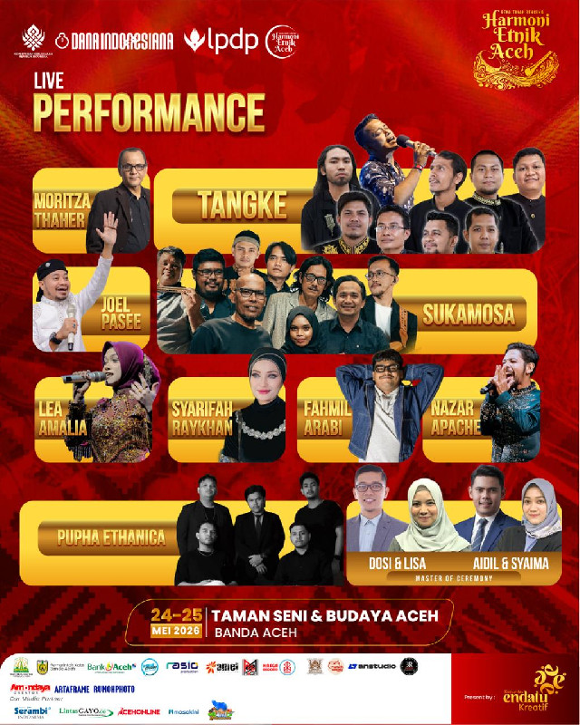Ayo Ke Taman Budaya Malam Ini, 9 Musisi Aceh Bakal Nyanyikan Lagu Nyawoung