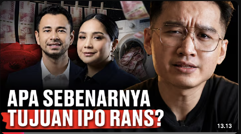 Raymond Chin Soroti IPO RANS, Sebut Risiko Terbesar Bukan Kompetitor