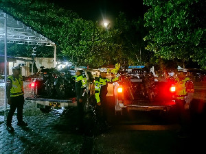 Polres Aceh Utara Amankan Empat Motor Knalpot Brong