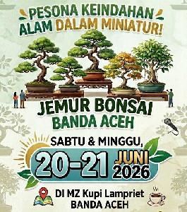 Komunitas Bonsai Banda Aceh Gelar "Jemur Bonsai", Suguhkan Keindahan Alam dalam Miniatur