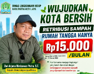 DLH Aceh Jaya Ajak Warga Berlangganan Layanan Angkut Sampah dari Rumah