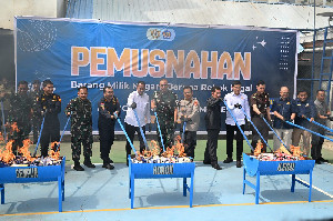 Pemusnahan 22,28 Juta Batang Rokok Ilegal di Lhokseumawe Selamatkan Rp22,43 Miliar
