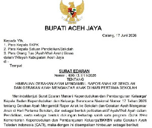 Bupati Aceh Jaya Imbau Ayah Aktif Dampingi Pendidikan Anak Lewat GEMAR dan GAMAS