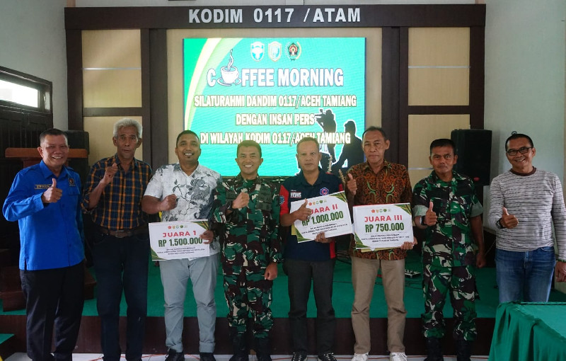Dua Anggota PWI Raih Juara Lomba Karya Jurnalistik TMMD Kodim 0117 Aceh Tamiang