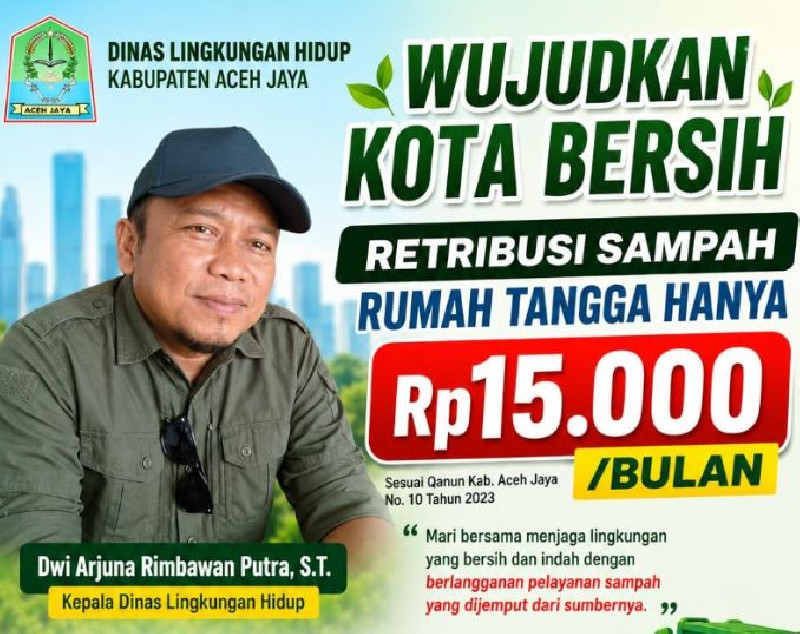 DLH Aceh Jaya Ajak Warga Berlangganan Layanan Angkut Sampah dari Rumah