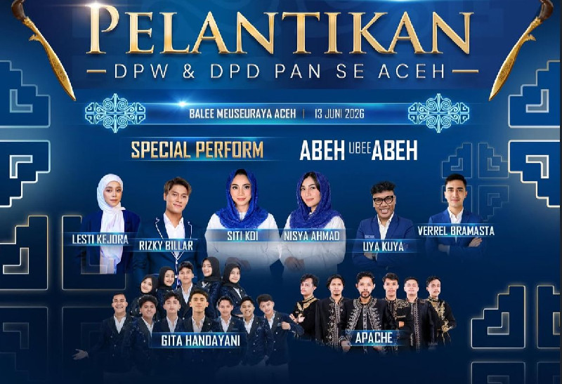 Lesti Kejora hingga Pasha Ungu Bakal Meriahkan Pelantikan DPW PAN Aceh