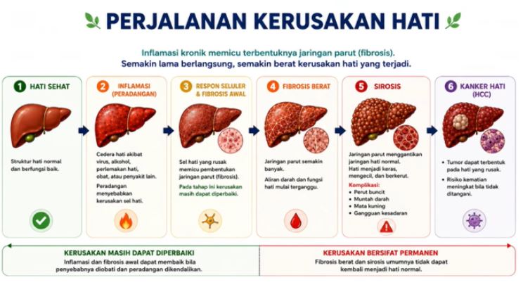 Dokter Ungkap Tanda-Tanda Kerusakan Hati, Deteksi Dini Bisa Cegah Sirosis