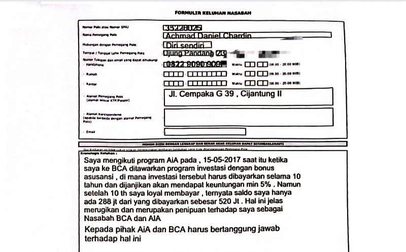 Dana Investasi Menyusut, Achmad Daniel Rugi Ratusan Juta dari Unit Link