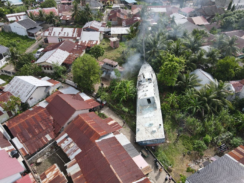 Situs Tsunami Kapal Patroli KPLP Disiapkan Jadi Destinasi Wisata Baru di Banda Aceh