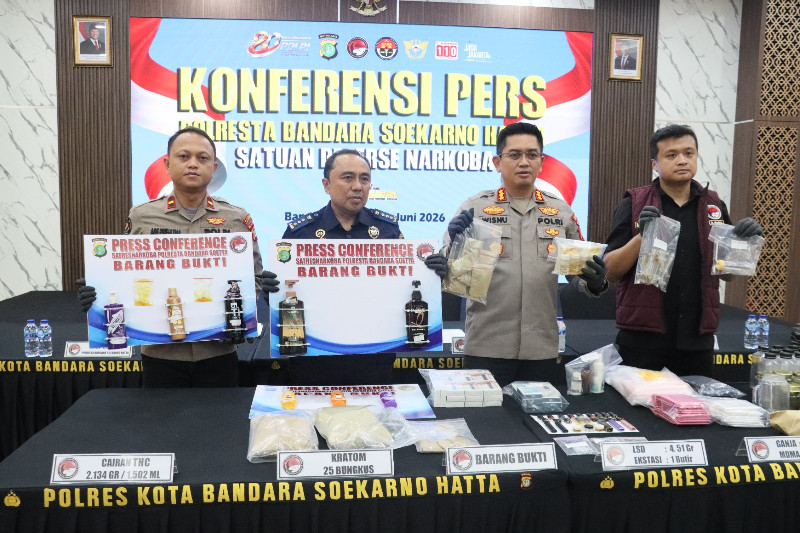 Polresta Bandara Soetta Gerebek Pabrik Narkoba Internasional Beromzet Rp360 Miliar