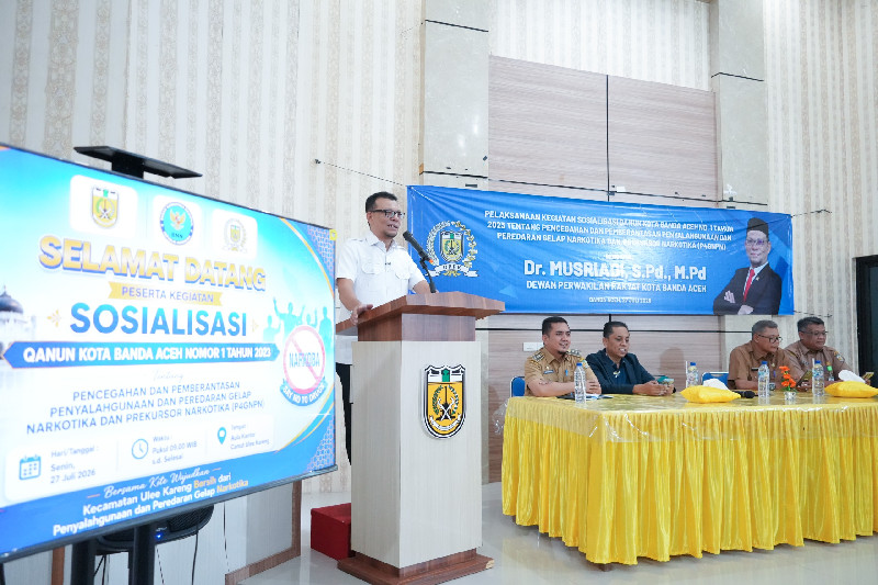Wakil Ketua DPRK Banda Aceh Dorong Penguatan Implementasi Qanun Antinarkoba