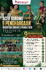 Aceh Borong 9 Penghargaan Anugerah ADINATA SYARIAH 2026