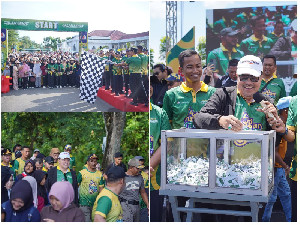 Ribuan Warga Meriahkan Jalan Sehat HUT Nagan Raya, Siswi MIN 1 Menang Hadiah Umrah
