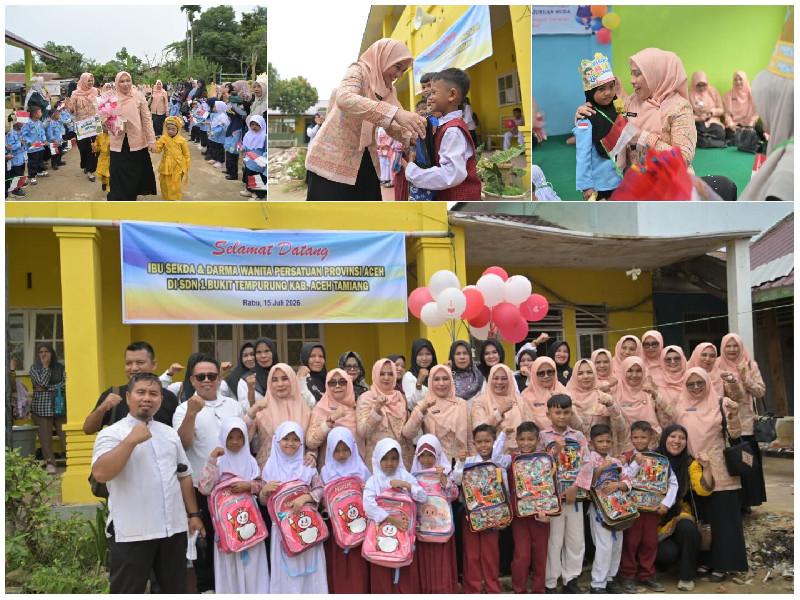 DWP Aceh Salurkan Bantuan Perlengkapan Sekolah bagi Ratusan Siswa Terdampak Banjir