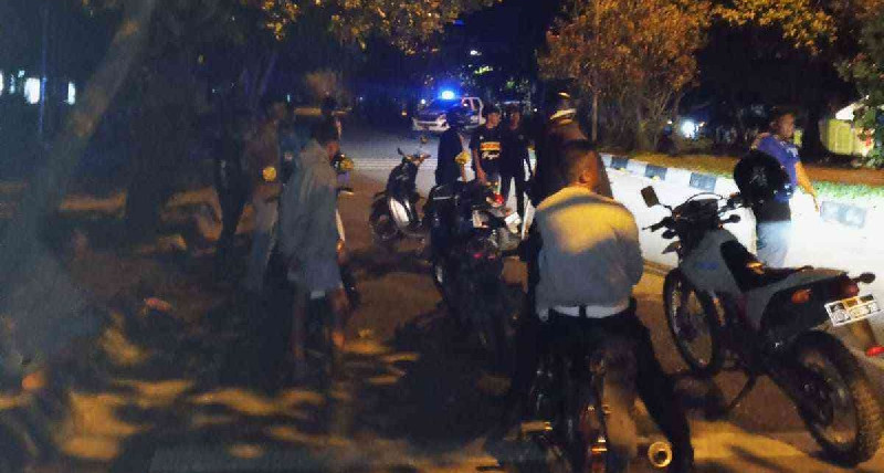 Jelang Subuh, 9 Sepeda Motor Berknalpot Brong Ditilang Satlantas Polresta Banda Aceh