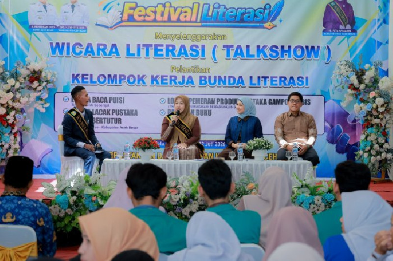 Bunda Literasi Aceh Besar Ajak Masyarakat Gemar Membaca di Festival Literasi 2026