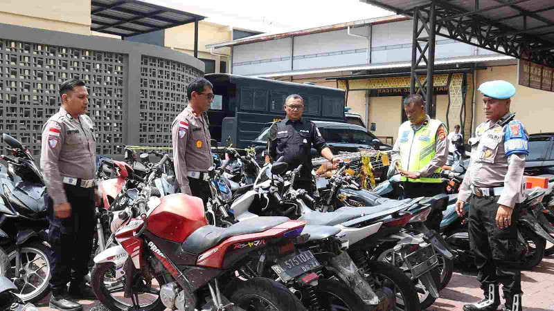 Polresta Banda Aceh Sita 80 Sepeda Motor Gunakan Knalpot Brong Selama Juli 2026