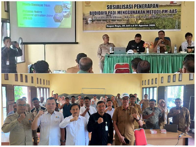Kementan dan Pemkab Nagan Raya Dorong Pertanian Modern, 1.261 Hektare Sawah Target PM-AAS