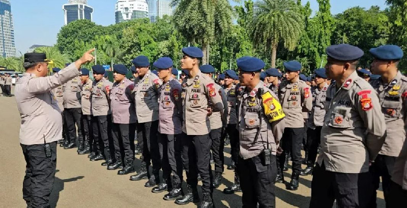 687 Polisi Disiagakan Kawal 4 Demo Mahasiswa di Jakarta Pusat Hari Ini