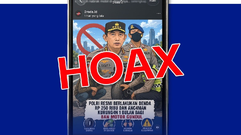 Korlantas Polri: Jangan Percaya Hoaks Polisi Akan Denda Rp 250 Ribu untuk Ban Gundul