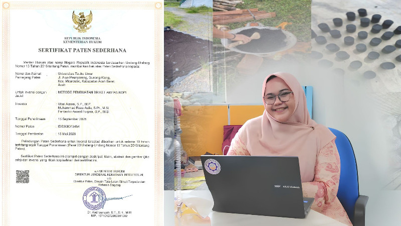 Briket Ampas Kopi Inovasi Dosen UTU Kantongi Sertifikat Paten dari Kemenkum RI