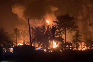 Tiga Dapur Minyak dan Rumah Warga di Aceh Timur Terbakar, Diduga akibat Kebocoran