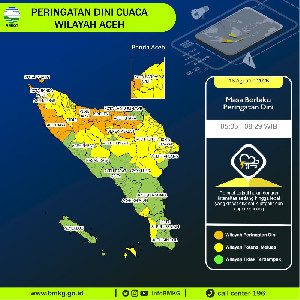 Info BMKG Hari Ini: Hujan Lebat dan Angin Kencang Berpotensi Landa Aceh