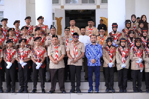 32 Pramuka Nagan Raya Dilepas ke Jambore Nasional XII 2026