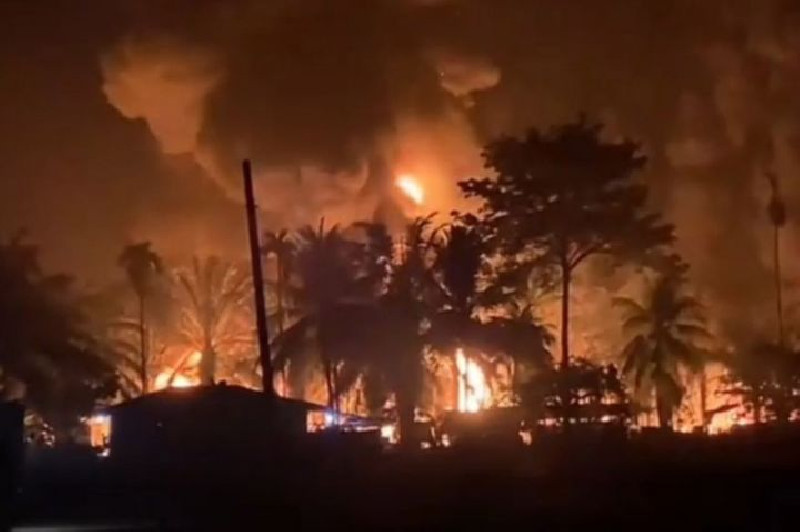 Tiga Dapur Minyak dan Rumah Warga di Aceh Timur Terbakar, Diduga akibat Kebocoran