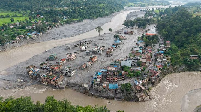 Banjir Bandang Nepal-Tibet Tewaskan 273 Orang, 1.300 Lebih Masih Hilang