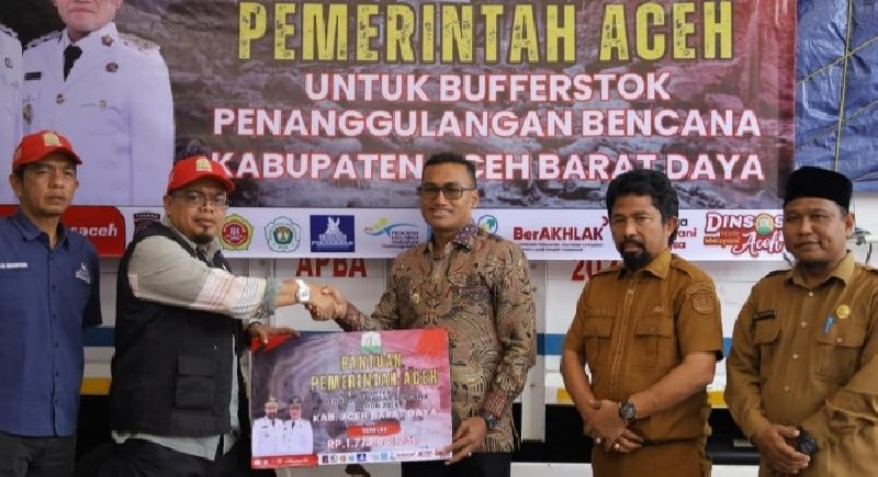 Pemkab Abdya Terima Bantuan Logistik Bencana Rp1,77 Miliar dari Pemprov Aceh