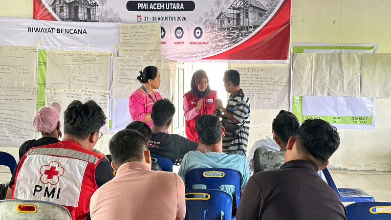 PMI dan Habitat Perkuat Kapasitas Masyarakat untuk Hunian yang Aman di Aceh Utara