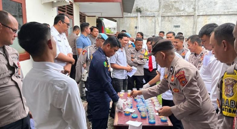 Tes Urine 53 Personel Polres Aceh Selatan, Semua Dinyatakan Negatif Narkoba