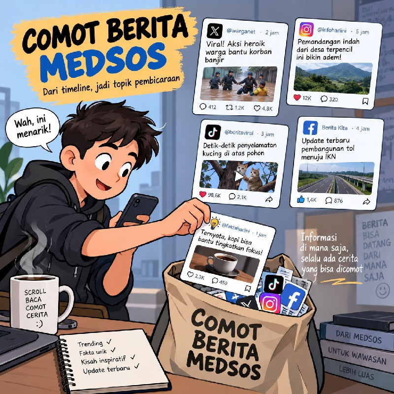 Comot Berita di Medsos, Bisa Berujung Perkara