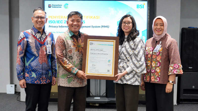 BSI Cetak Sejarah, Jadi Bank Pertama Indonesia Kantongi Sertifikasi Privasi Data Global