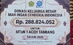 25 MAN IC Salurkan Rp228,8 Juta Bantuan Pascabanjir ke MTsN 1 Aceh Tamiang