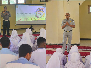FH USK Bersama Ditlantas Polda Aceh Edukasi Pelajar soal Tertib Berlalu Lintas